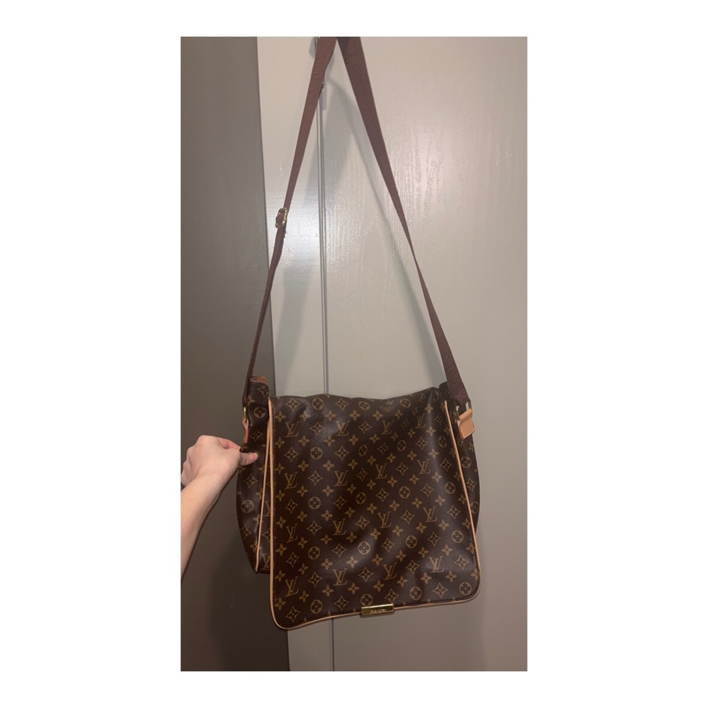 Louis Vuitton large messenger bag brown